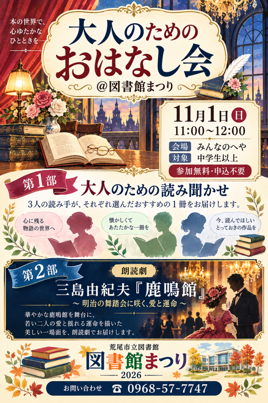 11月1日（日）大人のためのおはなし会